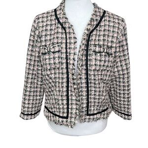 True Meaning Tweed Raw Edges Blazer